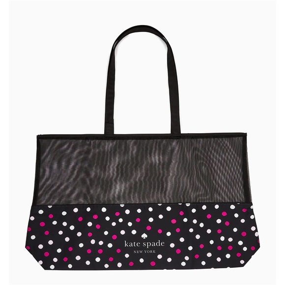 kate spade Handbags - NWT Kate Spade Large Dot Mesh Top Tote